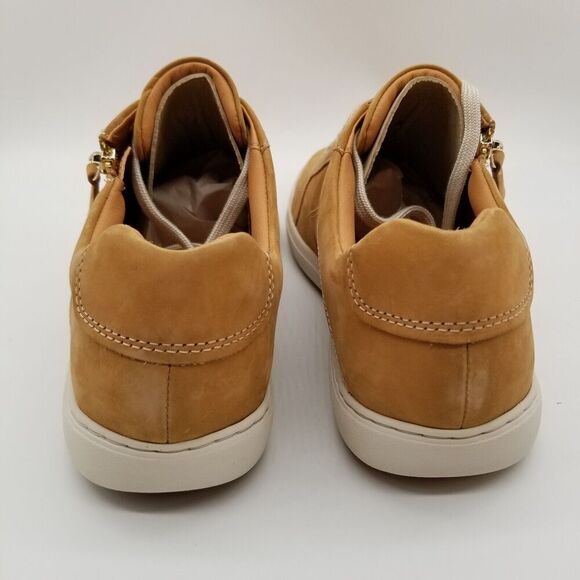 Clarks Women's Nalle Lace Nubuck Leather Sneakers Sz 11 M Camel Beige Low Top - Picture 4 of 7